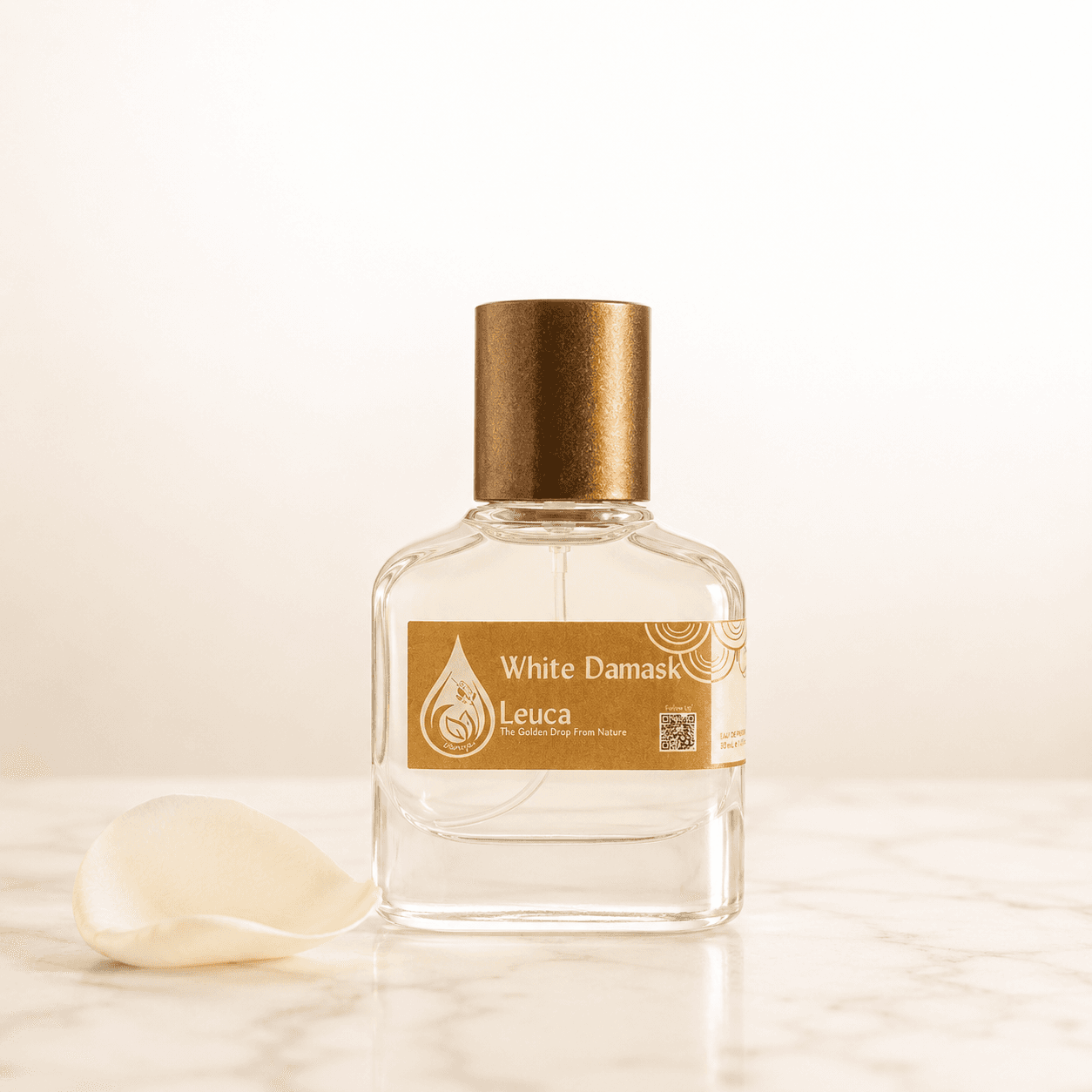 Botol dan kemasan parfum Leuca White Damask