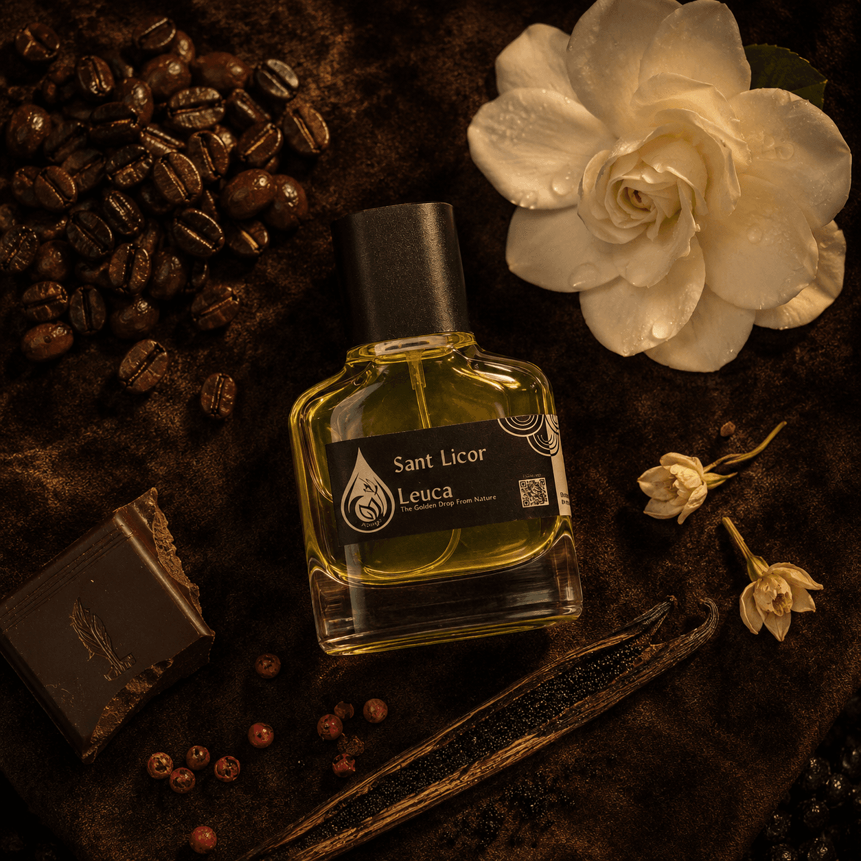 Botol dan kemasan parfum Leuca Sant Licor