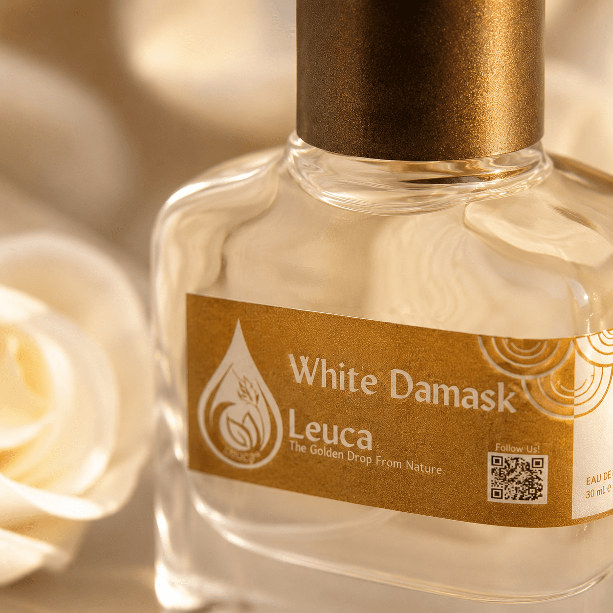 Botol dan kemasan parfum Leuca White Damask